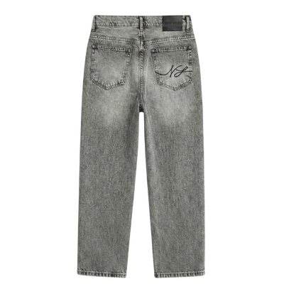 Relaxed Straight Fit Jeans Grey