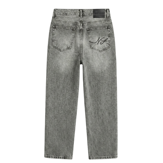 Relaxed Straight Fit Jeans Grey