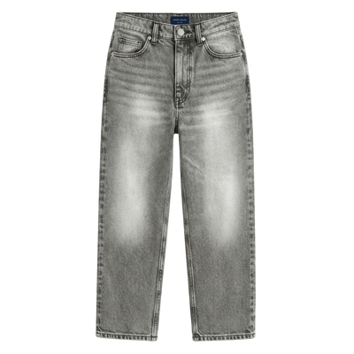 Relaxed Straight Fit Jeans Grey