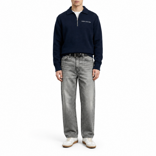 Relaxed Straight Fit Jeans Grey