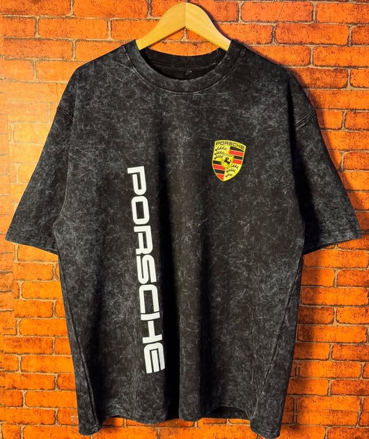 Porsche 911 GT3 RS Graphic Oversized T-Shirt – Acid Wash Streetwear
