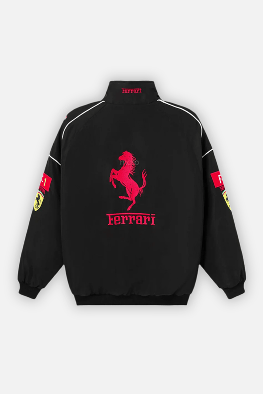 Ferrari F1 Vintage Racing Jacket - Black Edition