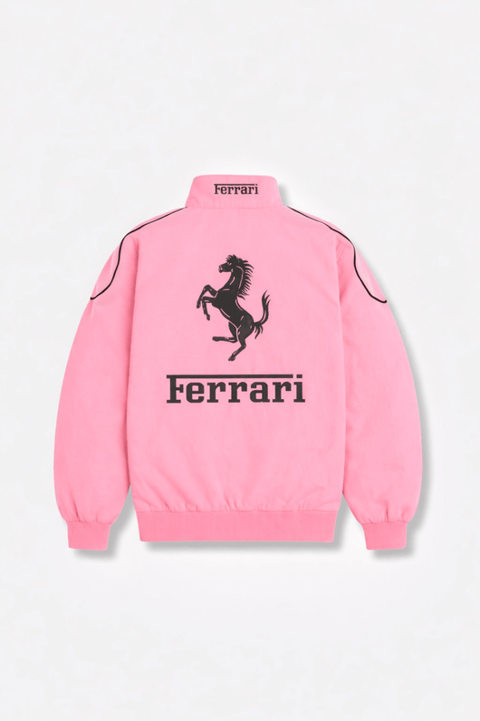 Ferrari F1 Vintage Racing Jacket - Pink Cotton Edition