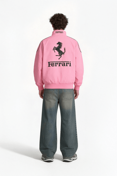 Ferrari F1 Vintage Racing Jacket - Pink Cotton Edition