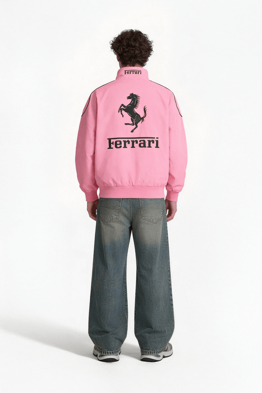 Ferrari F1 Vintage Racing Jacket - Pink Cotton Edition
