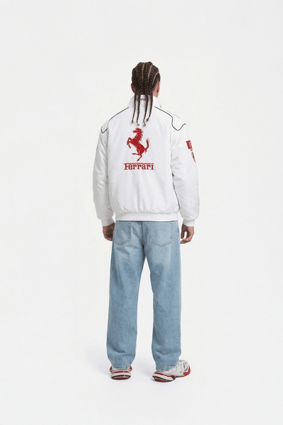 Ferrari F1 Vintage Racing Jacket - White Edition