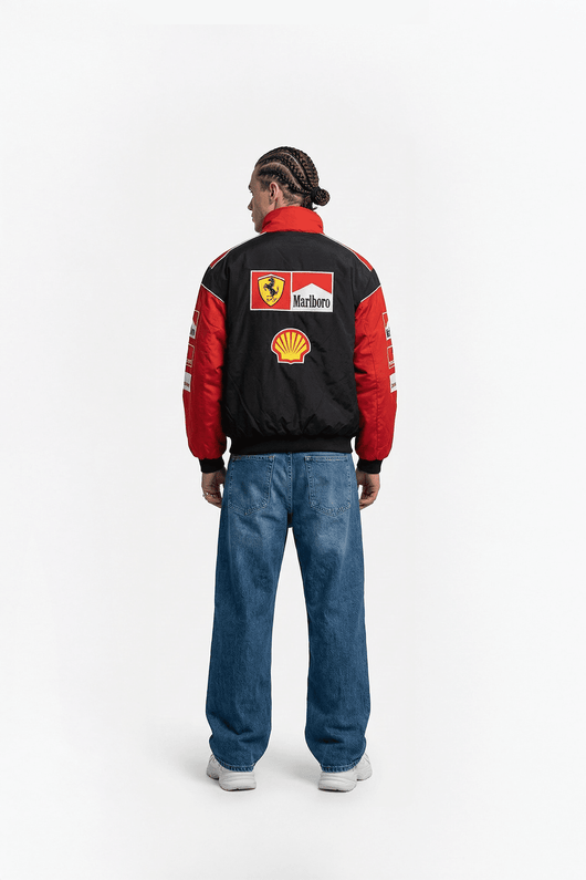 Ferrari F1 Vintage Racing Jacket - White & Red Edition
