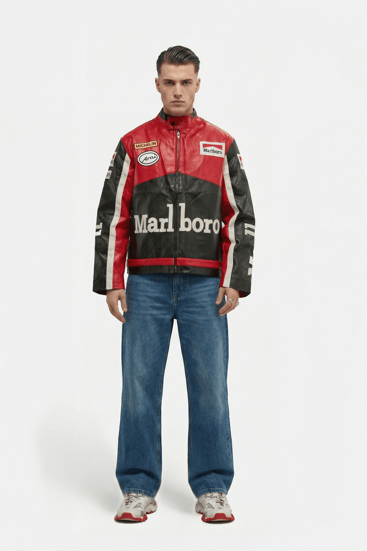 Marlboro Vintage Racing Leather Jacket - Classic Edition