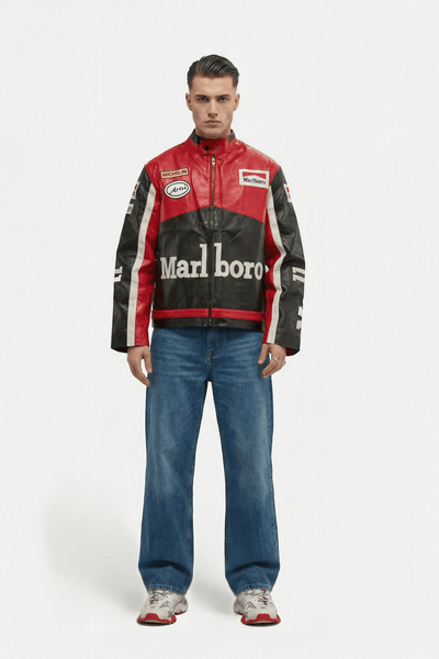 Marlboro Vintage Racing Leather Jacket - Classic Edition